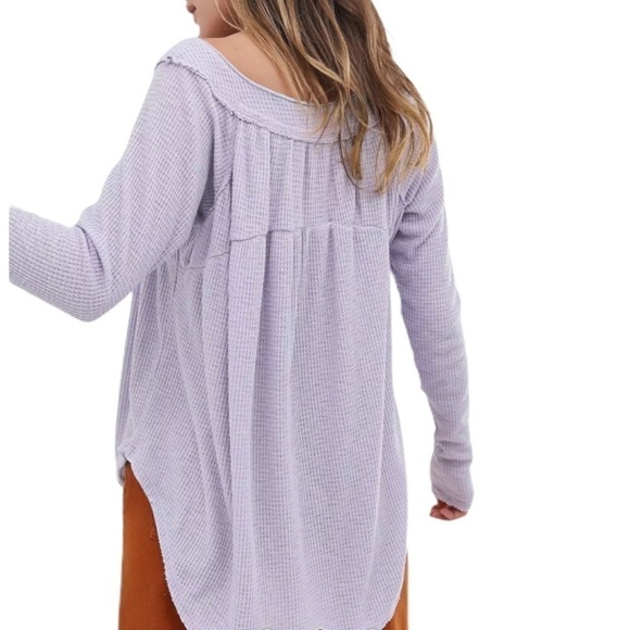 Free People Must Have Henley Long Sleeve Pullover‎ Top Size Medium - Picture 3 of 13